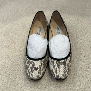 Jimmy Choo Reptile Skin Ballet Flats